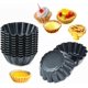 thumbnail image 1 of 12 Uds moldes para tartas de huevo moldes reutilizables para tartaletas de acero al carbono molde para tartas y huevos molde antiadherente para magdalenas y quiche, 1 of 5