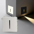 thumbnail image 4 of Luz de escalera LED empotrada Zulema Apliques interiores Blanco cálido 3W cuadrado Blanco, 4 of 8