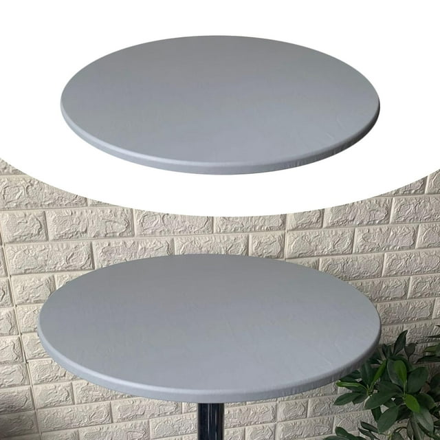 Mantel Redondo Yotijar de Poliéster Impermeable 23 Pulgadas Gris