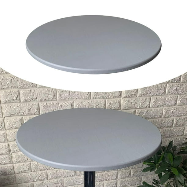 Mantel de Tela de Cubierta de Poliéster Impermeable Decorativo Redondo , gris, 60cm de diámetro BLESIY Mantel Redondo