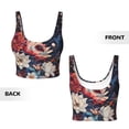 thumbnail image 5 of Picia Colorful Flower Peacock Sports Bra for Women,Padded Strappy Sports Bras Medium Support Yoga Bra with Removable Cups,Running Yoga Bra-XX-Large, 5 of 9