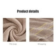 thumbnail image 6 of Kumdkd Coffee Double Grid Cotton Bath Towel - Thickened Soft Absorbent 55x27.5in for Adults, Beach, Spa & Gym - Machine-Washable Lightweight Towel (300g), 6 of 6