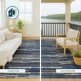 thumbnail image 5 of Addison Rugs Chantille Indoor/Outdoor Transitional Stripes Navy Machine Washable Runner Rug, 2'3" x 7'6", 5 of 8