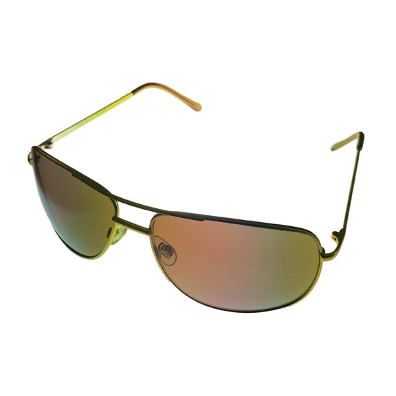 Perry Ellis Mens Sunglass Mens Silver, Matt Gold Metal Aviator Brown Lens PE22 3