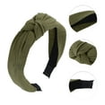 thumbnail image 3 of Unique Bargains 1 Pc Tie Bow Wide Headbands for Women Blackish Green, 3 of 6