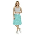 thumbnail image 2 of Women's Tropical Hawaiian Exotic Palm Tree A-line Printed Skirt Casual Wear, L, Turquoise and Cream, by Ambesonne, 2 of 6