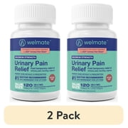 (2 pack) WELMATE Urinary Pain Relief UTI Phenazopyridine HCL 99.5 mg, Compare to AZO, 120 Tablets