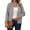 Gray, variant on Polka Dot Zipper Jacket for Women, Long Sleeve Stand Collar Casual Jacket, Fall Active Sport Coats