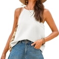 thumbnail image 5 of Sleeveless Solid Color Women Halter Casual Tank Tops Camisole, 5 of 6