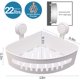thumbnail image 3 of Carrito de ducha de esquina con ventosa, estante de ducha para baño, cesta de almacenamiento, organizador montado en la pared para champú, acondicionador, estante de ducha de plástico para cocina y, 3 of 8