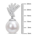 thumbnail image 2 of Everly Women's Cultured Pearl and Diamond Sterling Silver Earrings, 2 of 5