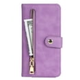 thumbnail image 6 of ELEHOLD Luxury Wallet Case for iPhone 11 (6.1") Card Slots Zipper Purse Stand Function with Crossbody Strap Wrist Strap PU Leather Shockproof Case for iPhone 11,Lightpurple, 6 of 7
