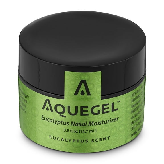 Aquegel Nasal Moisturizer Eucalyptus(Breathe Easy), 12-Hour Nasal Dryness Relief, Water Based Nose Gel, Oxygen Therapy Nasal Moisturizer, Dry Nose, Nasal Dryness, Nosebleeds