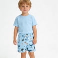 thumbnail image 5 of Boys Swim Trunks with Ocean Whale and Plaid Print Beach Swim Shorts for Kids Sky Blue 6 Months-12 Months, 5 of 5