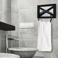 thumbnail image 3 of Autumn Alley Farmhouse Decor Hand Towel Holder - Wall Mounted, Wood, Galvanized Metal, Black, 3 of 7