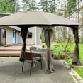 thumbnail image 4 of Gymax 11.5FT Patio Gazebo Canopy Tent Wedding Party Shelter Awning Mosquito Netting, 4 of 10