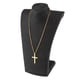 thumbnail image 1 of Collar con crucifijo cruzado de Acero inoxidable para hombres y mujeres Oro, 1 of 10