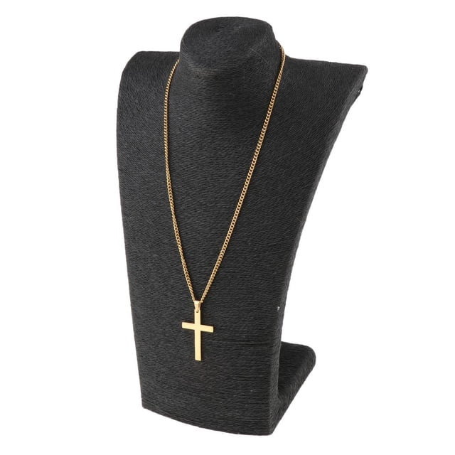 Collar con Colgante de Cruz de acero Inoxidable Oro Fernando