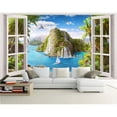 thumbnail image 2 of 3D Wallpaper Waterfall Sea Fresco SKU# WAL0117, 2 of 11