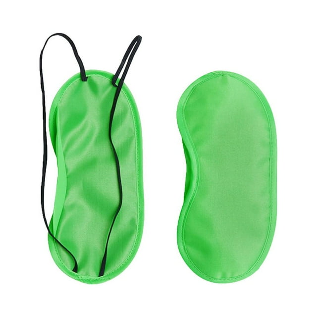 Guardurnaity Sombra de ojos Creative Blindfold Práctico Conveniente Útil Eye Sleeping Covers para adultos Niños Mujeres Hombres Ancianos Cadenas y cordones para anteojos Verde