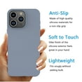 thumbnail image 2 of For iPhone 16 Pro Case, Liquid Silicone Case with Tempered Glass Screen Protector, Tekcoo Shockproof Rugged Rubber Protective Cover Microfiber Lining Cute Phone Case for iPhone 16 Pro - Gray, 2 of 9