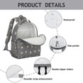 thumbnail image 4 of Cute Pug Puppies Backpack for School,Cute School Bag,Schoolbag with Adjustable Shoulder Straps & Padded Back,15.25"x11.5"x5.25", 4 of 6
