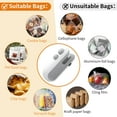 thumbnail image 2 of Hulmay Mini Bag Sealer, Upgraded 2 in 1 Heat Resealer with Cutter and Magnet, Rechargeable USB-C Sealer Machine for Chip, Plastic Bags, Snack (2pcs), 2 of 7