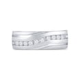 thumbnail image 2 of FB Jewels 10kt White Gold Mens Round Diamond Wedding Band Ring 1/2 Cttw Size 10, 2 of 4