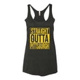 thumbnail image 2 of Straight Outta Pittsburgh Pit Fan | Fantasy Football | Womens Sports Premium Tri-Blend Racerback Tank Top, Vintage Black, Small, 2 of 4