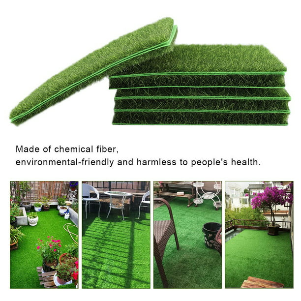 LHCER 10 PCS Artificial Grass Mat Turf Lawn Garden Micro Landscape ...