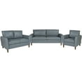 thumbnail image 2 of Flash Furniture Milton Park Upholstered Plush Pillow Back Chair, Loveseat and Sofa Set in Gray LeatherSoft, 2 of 2