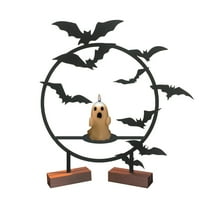 JOGZMZ Halloween Candle Holders Table Decorations Bats Candle Holders Iron Halloween Decoration