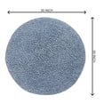 thumbnail image 2 of Home Weavers Fantasia Collection 100% Cotton Tufted Round Shape Bathroom Rug, Soft and Absorbent Bath Rugs, Non-Slip Bath Rug, Machine Wash Dry Bath Mats for Bathroom Floor- 30" Round, Blue, 2 of 4