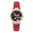 thumbnail image 2 of Relojes de cuarzo para mujer populares, modernos y personalizados, relojes sencillos, cinturones digitales de mariposa, relojes, 2 of 6