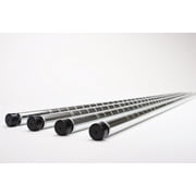 HSS Steel 30" Long Poles 3/4" Pole Diameter 1.0mm Thickness Chrome 4-Pack, Hardware