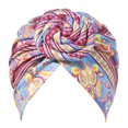 thumbnail image 1 of Visland Turban Rétro Imprimé Extensible Confortable Super Doux Cache-Cheveux Respirant Bohème Pré-Noué Bonnet pour Femmes pour la Vie Quotidienne, 1 of 6