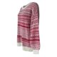 thumbnail image 2 of Sudadera de Mujer Vestido de Manga larga con cuello en V Gibobby Navidad a rayas Bloque de color Rojo XL, 2 of 5