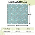 thumbnail image 2 of Blue Cartoon Unicorn Rainbow Cloud Bear Bow Pattern Square Fitted Tablecloth with Elastic Edge,Square Table Cover,Washable Elastic Table Cover for Home Kitchen Party Decor 36"x36", 2 of 6