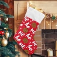 thumbnail image 5 of Santa Claus Santa Christmas Winter Christmas Stockings Snow Christmas Presonalized Large Stocking Sock, Set of 1 Xmas Party Winter Decor Candy Bag Family Holiday Gift, 17.7 Inch, 5 of 7