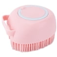 thumbnail image 2 of Cepillo de masaje para champú para mascotas, cepillo de lavado de baño para perros de silicona, cepillo de aseo para gatos para perros y gatos, color rosa, 2 of 12