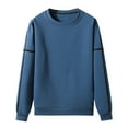 thumbnail image 2 of Palato Mens T Shirts,Men Casual Solid Basic Pullover Round Neck Sweater Top With Webbing Design, 2 of 4