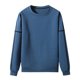 thumbnail image 1 of Top de suéter de cuello redondo de jersey básico sólido casual para hombres con diseño de correas Pompotops oipoqjl17842, 1 of 4