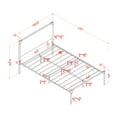 thumbnail image 5 of Furniture of America Fahr Steel Platform Bed, Queen, Dark Brown, 5 of 6