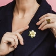 thumbnail image 3 of Elegant Women's Brooch Featuring Exquisite Persimmon Floral Design with Copper Micro Inlaid Craftsmanship for Stylish Jacket Pin Jewelry Accessory, 3 of 5
