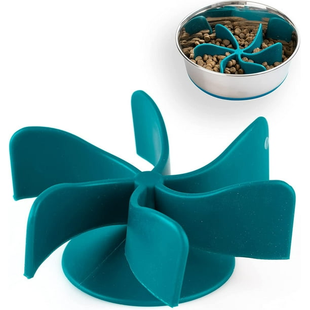 Spiral slow feed bowl insert, turn a dog bowl or dog bowl into a slow
