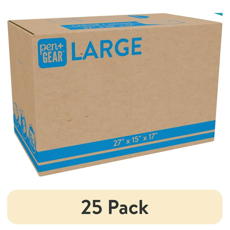 25 pack) Pen+Gear Large Moving Boxes, 27L x 15W x 17H, Kraft