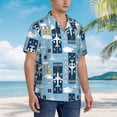 thumbnail image 5 of Daiia Airplanes and Aviation Signs Hawaiian Shirt for Men Gentle Cotton Regular Short Sleeve Casual-X-Large, 5 of 9