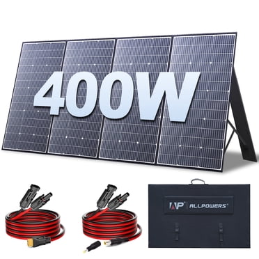 ALLPOWERS 400W 30.5V 13.11A Foldable Solar Panel Kit, Portable Solar Generator Charger with MC-4 Output, IP67 Waterproof for Outdoor Camping, RV, Power Station, Home Use
