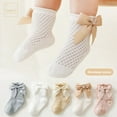thumbnail image 6 of Baywell Toddler Anti Slip Non Skid Socks Baby Little Girls Bowknot Ankle Socks Breathable Casual Sock 0-5Y, 6 of 6