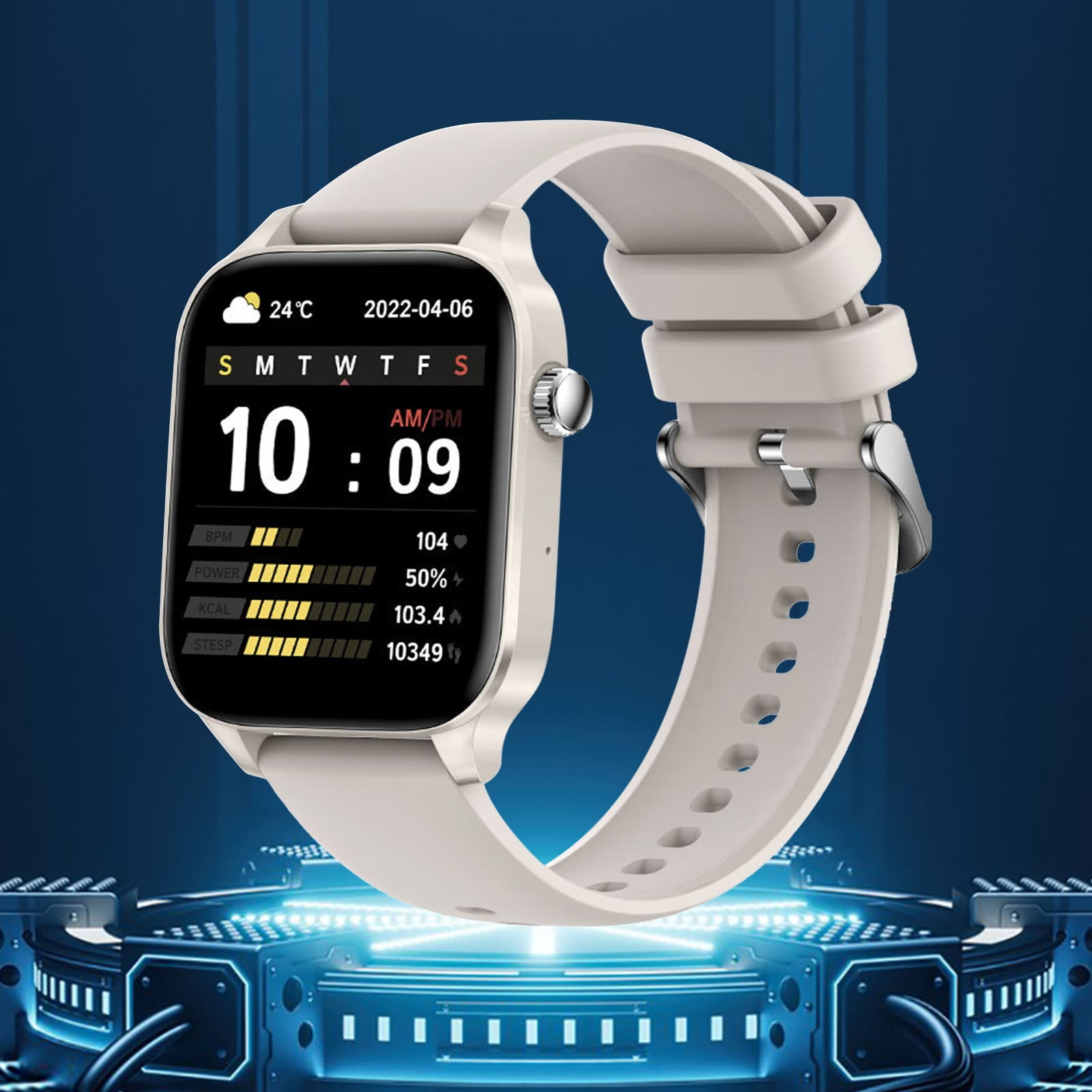 Jubipavy Smart Watch Full Screen Smart Watches For Android IOS Phones Smart Fitness Watch For Women Man Smartwatch